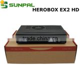 Best selling product Herobox EX2 HD with DVB S2 tuner BCM7362 751MHZ Dual-core satellite tv decoder
