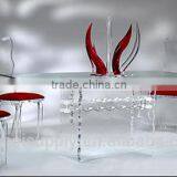 Home Furniture Glass Table Moden Bedroom Set thumbnail-2