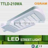 UL,MODULAR 210W LED STREET LIGHT BY OSRAM,hangzhou factory