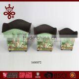 Garden Decorative Flower Pots Planters Shabby Garden Urn Planter Metal Outdoor Flower Pots thumbnail-3