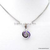 2016 Ace Pride Pendant Necklac, Chainmail Love Knot Asexual Pride Jewelry Circle Pendant Necklace Woman thumbnail-2