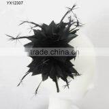 Fashion and black feather fascinator on metal headband