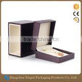 Wholesale High End Custom Brown Leatherette Paper Jewelry Box For Pendant