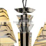 Hand Blown Art Glass Iron Pendant Light thumbnail-3