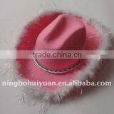 Feather Cowboy Hat