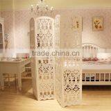 3 Door Chinese Antique Wood Carving Folding Screen thumbnail-6