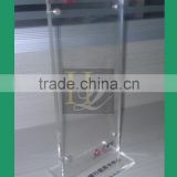 Double sided acrylic magnetic tabletop display sign holder/acrylic table stand menu holder