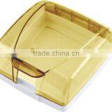 2015 Wholesaler Wallpad for Wall Switch Socket Outlet 86 Type Gold Transparent Waterproof Electrical Plastic Box Enclosures thumbnail-1