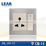 N8 Series Wall Switch 1 gang switched universal socket
