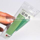 Clear Vinyl Vertical ID Badge Holder With Slot and Chain Holes thumbnail-4