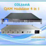 COL5441A 4 Channels Cable tv Modulator QAM Modulator