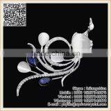 Rhinestone Crystal Wedding Bridal Bouquet Flower Corsage Brooch thumbnail-2