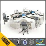 Modern Modular Silvery White Office Workstation thumbnail-1