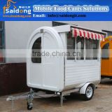 Fashinable and decorated Outdoor Restaurant Mobile Fast Food Cart with Wheels
