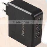 New, Hot, Multifunctional Type C, QC2.0, IQ Chip 5 Port USB Charger, 5V 10A CE, UL, FCC Approved thumbnail-6