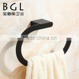 Hot-sale Design Zinc Alloy Paint Black Square Bathroom Vanity Furniture Towel Ring