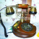 Wooden decorative reproduction telephone