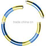 16 Gauge 516 Blue Yellow Anodized Titanium Segment Ring