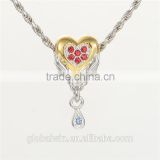 Heart Bracelet Charms European Charm Bracelet Necklace 100% Real 925 Sterling Silver S216 Aaa Cubic Zirconia