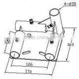JY-1002L|4 Ways Foot Pad for Coated Pipe|Storage Shelf Lean Pipe Vertical Foot Pad thumbnail-2