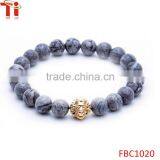 2016 New Natural Stone Stretch Bracelet, Products Gray Natural Stone Bead Men Bead Bracelets thumbnail-2