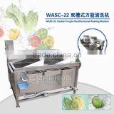 Restaruant Large Output Double Trough Vegetable Washing Machine
