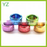 2015 Top Aluminium Colorful 10mm Pigeon bands Pet Feet Rings For Fancy Pigeon