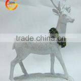 Hot Selling Resin White Glitter Deer Decoration thumbnail-1