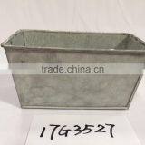 Cheap Antique Black Coffee Striped Square Wall Garden Hanging Wrought Iron Rustic Planter thumbnail-6