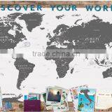 Scrape Map World Map Personalized Scrape off XL Size Unique and Large World Map Poster With a Layer AMA-16 thumbnail-4