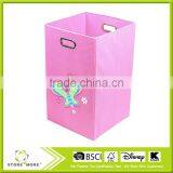 Folding Laundry Bin, Light Pink Butterfly thumbnail-1