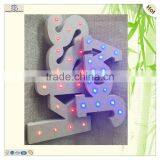 Caoxian Wedding Ceremony Letters Kiss Wooden Led Decorations Ornament thumbnail-5