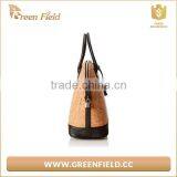 Newest Nature Cork Material Patchwork Cork Hand Tote Bag Shell Shape Handbag thumbnail-2