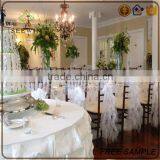 Fashionable Fancy Chaivari Lycra Curly Ruffles Chiffon Chair Sash Chair Hood for Banquet thumbnail-4