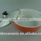 Ceramic Bright Colored Pots Color Glazed With Glass Lid thumbnail-2