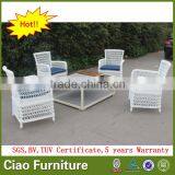Modern Garden Coffee Shop Furniture Rattan Table and Chair Set thumbnail-2