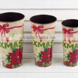 Hot Sale S/3 Xmas Metal Planter, Ceramic Teacup Planter Pot,large Metal Planters thumbnail-1