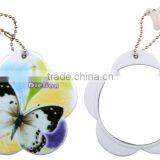 Flower shape mini pocket plastic mirror