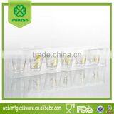 2.5oz Newest Mini Machine Made Shot Glass Unmber Golden Decal With Pvc thumbnail-1