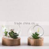 Wooden Base of Glass Vase Wooden Vase Basement Wooden Base thumbnail-5
