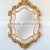 Medieval Reproduction Furniture Sets Wood Veneer Top Console Table With Wall Mirror thumbnail-4