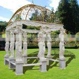 Outdoor Garden Decoration Marble Nude Woman Stone Gazebo thumbnail-1