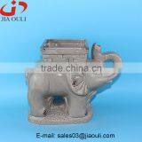 Antique Animal Flower Pot, Ceramic Elephant Planter thumbnail-4