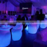 LED Illuminated Furniture, Sale Cheap Plastic Tables and Chairs,Led Color Rechangeable Luminated Table and Stool thumbnail-1