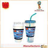 2018 World Cup Fashion Prints Beautiful Color and Design Neoprene Cup Sleeve Perfect Gift Drink Insulator Neoprene Cup Sleeve thumbnail-2