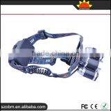 High Power Adjustable Black XML L2 LED 1800 Lumens 3.7V Rechargeable 3 LED Headlamp With Green White Dual Light thumbnail-2