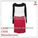 Promotional High Praise Good Design Famous Ladies' Contrast Colored Red Carpet Dresses With Long Sleeves thumbnail-1
