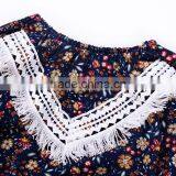 Infant Babies Cotton Tassel Jumpsuits Long Sleeve Floral Romper thumbnail-2