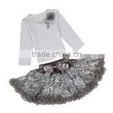 High Quality New Style Hot Baby Girl Sequins Outfits For Toddler Girls thumbnail-5