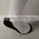 White Blank Polyester Socks With Black Bottom for Sublimation thumbnail-2